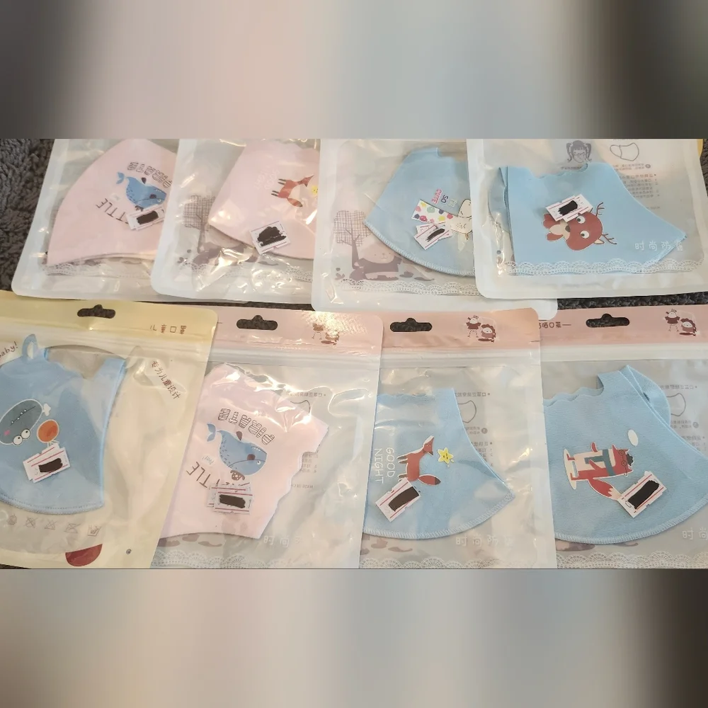 Kids Colorful Face Masks Set